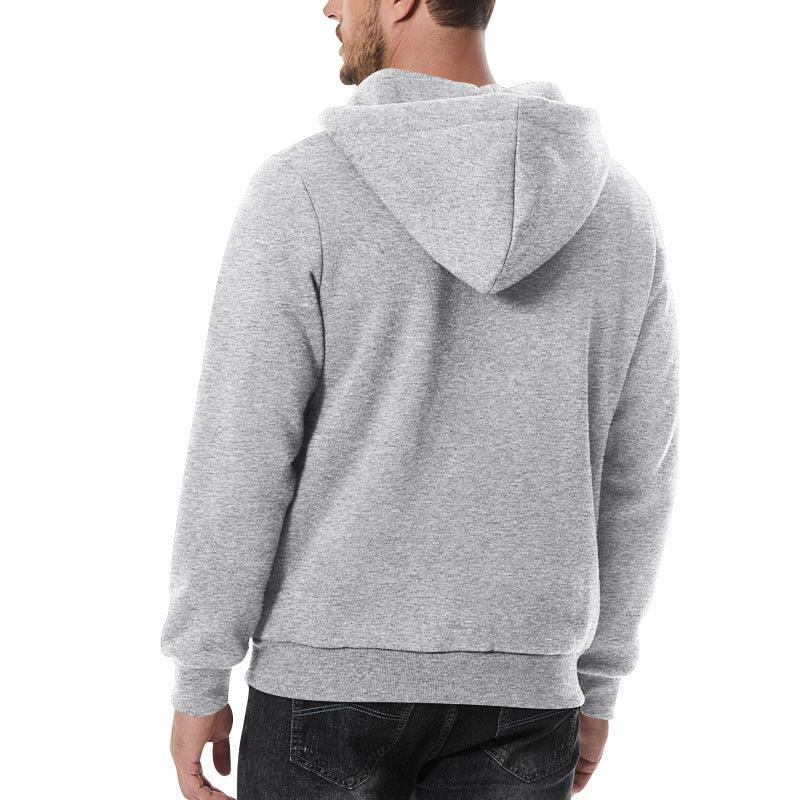 New Men's Heavy Fleece-lined Half-zip Sporty Casual Hooded Sweatshirt EX-STOCK Canada