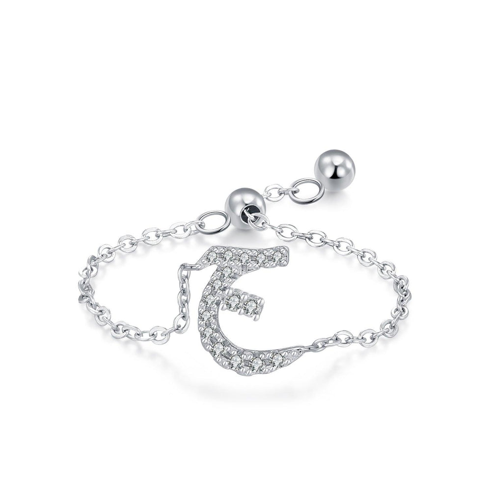 Chaîne extractible en argent sterling S925 avec lettres arabes style niche, assortie et empilableEX-STOCK Canada