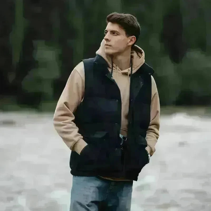 Winter Sleeveless Duck Down Windproof Vest Down Jacket Coat for men - EX-STOCK CANADA