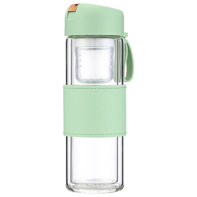 Magnetic Bomb Tea Cup Double Layer Glass Cup Upscale Portable One-click Ejection EX-STOCK Canada