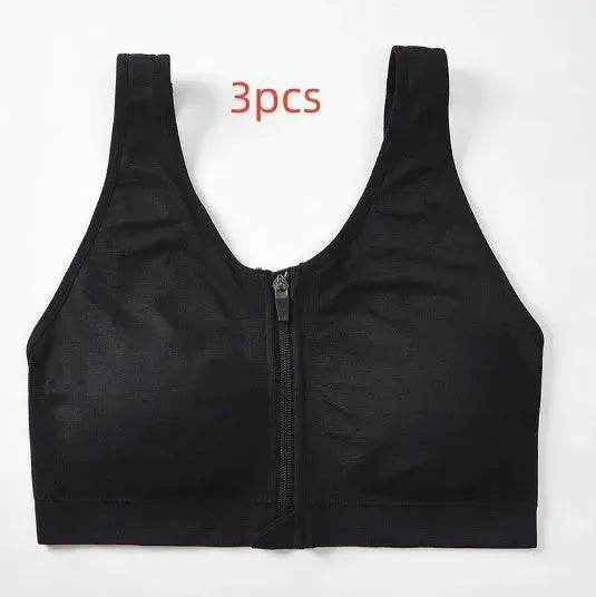 Front Zipper Sports Bra Shockproof High Strength Bra high impact sports bra - EX-STOCK Canada