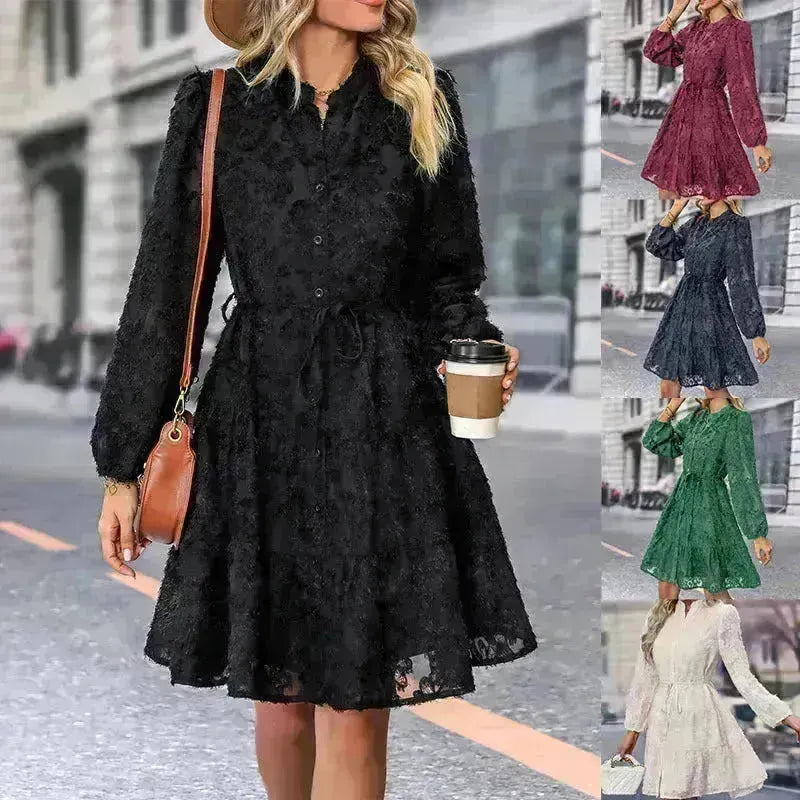 Abiti da donna con abiti da maniche lunghe in pizzo