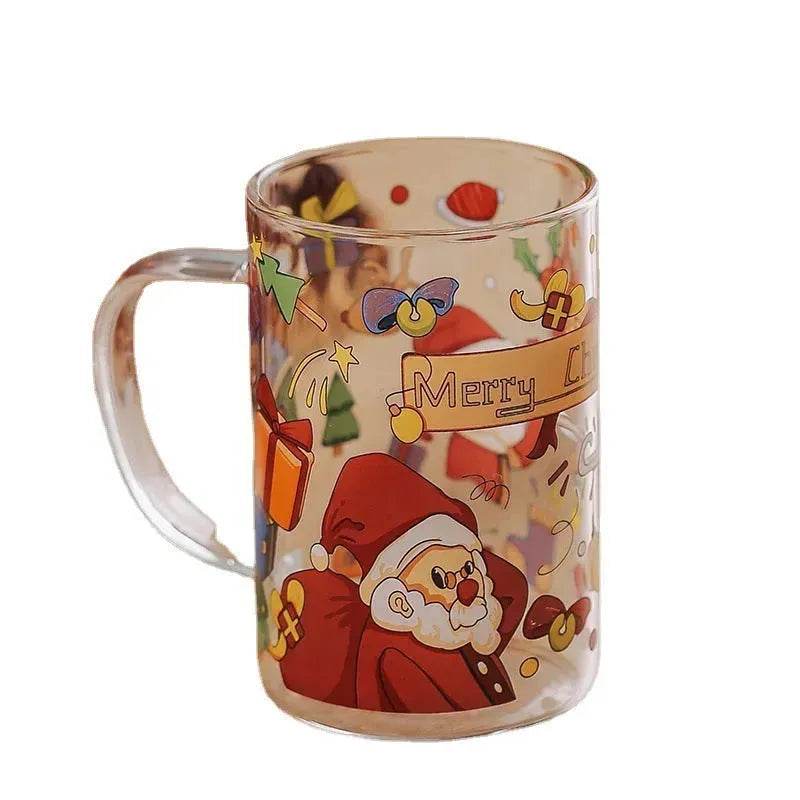 2024 Christmas Gift High Beauty Creative Cup Christmas Snowman Glass Cup High Temperature Resistant - EX-STOCK Canada