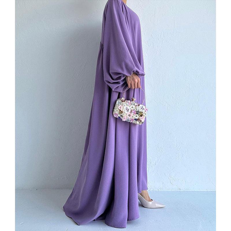 Mode féminine Robe musulmane Manteau ample à laçage et taille ajustée Long EX-STOCK Canada