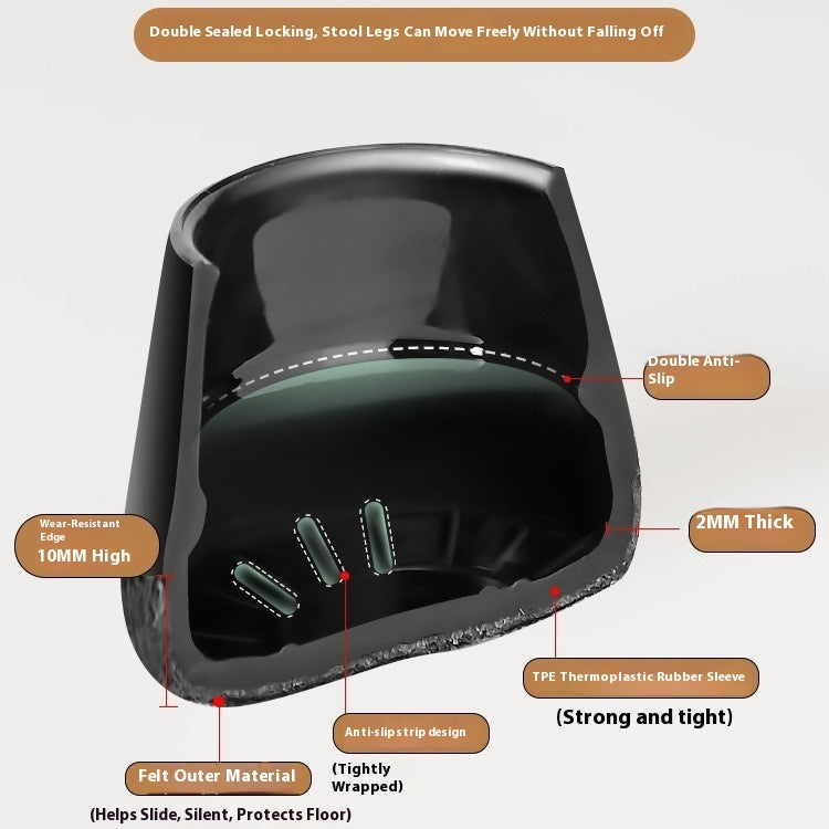 Quiet And Wear-resistant Non-slip Stool Booties Rubber Protective Sleeve EX-STOCK Canada