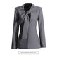 V-neck Lace-up Single-breasted Design Blazer For Women - EX-STOCK Canada