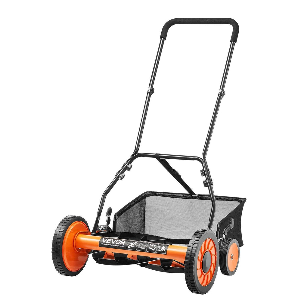 Cortacésped manual de carrete con empuje, 5 cuchillas, altura ajustable, recogedor de césped, 4 ruedasEX-STOCK Canada