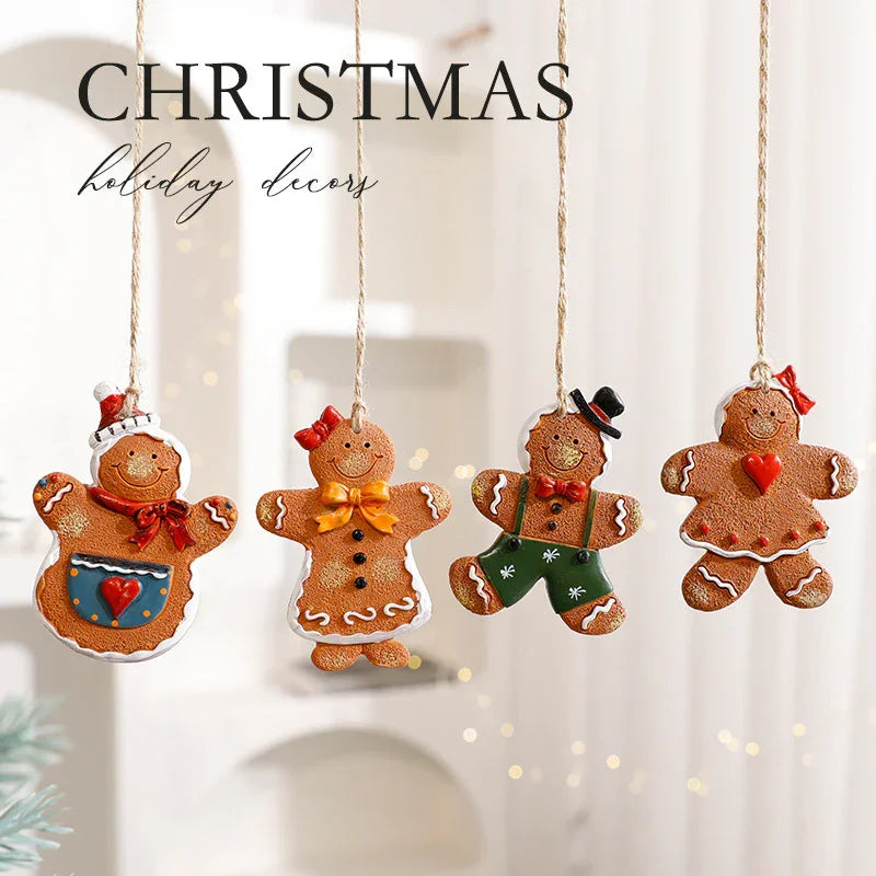 Christmas Decorations Elderly Snowman Gingerbread Man Small Pendant EX-STOCK Canada