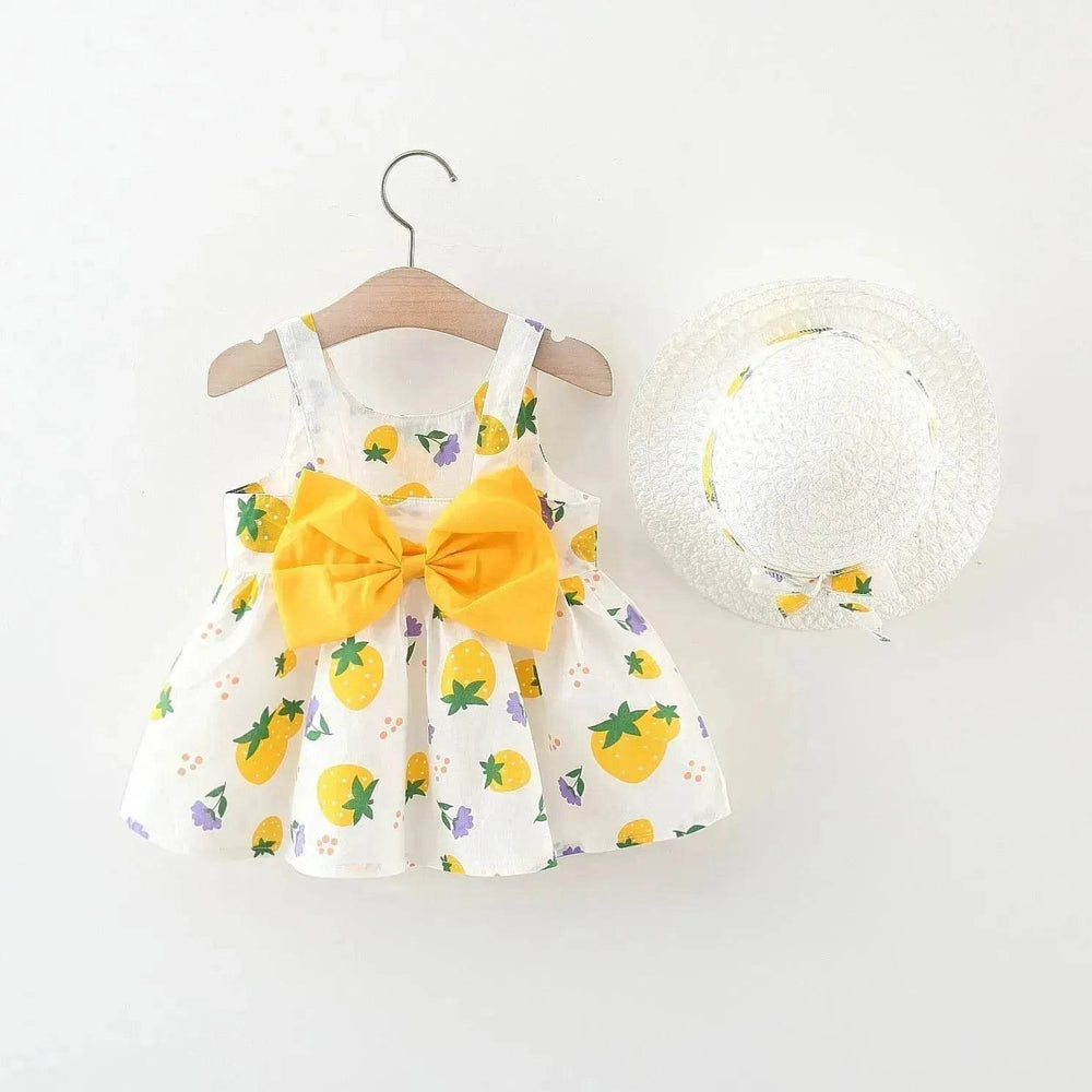 Casual Newborn Baby girl Printed Bow Princess Dress - EX-STOCK Canada