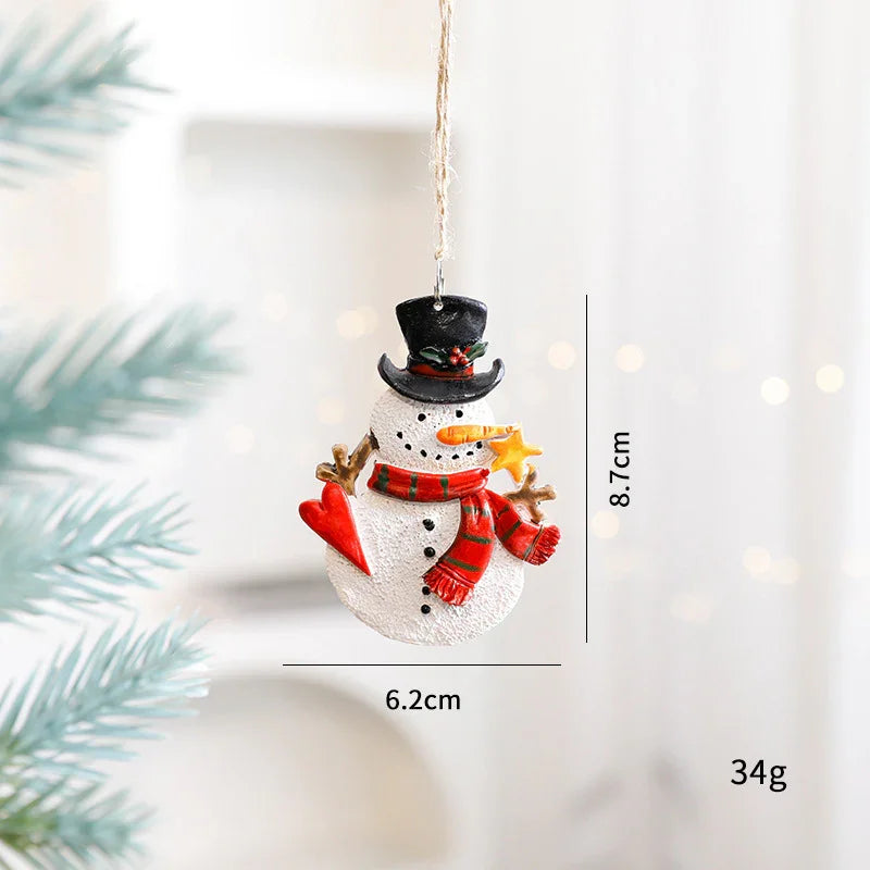 Christmas Decorations Elderly Snowman Gingerbread Man Small Pendant EX-STOCK Canada
