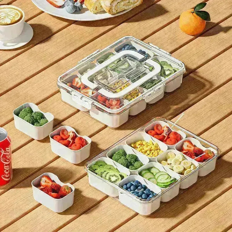 8-Grid Divided Serving Tray - Cream White - EX-STOCK CANADA