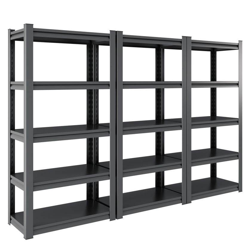 Tier Metal Shelves For Storage Garage Shelving 2000LBS Heavy Duty Storage Shelves Adjustable Garage Shelf Industrial Shelving Unit Storage Utility Rack,Black - EX-STOCK Canada