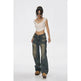 Low rise Distressed Oversized Street style Jean Pant women - EX-STOCK Canada