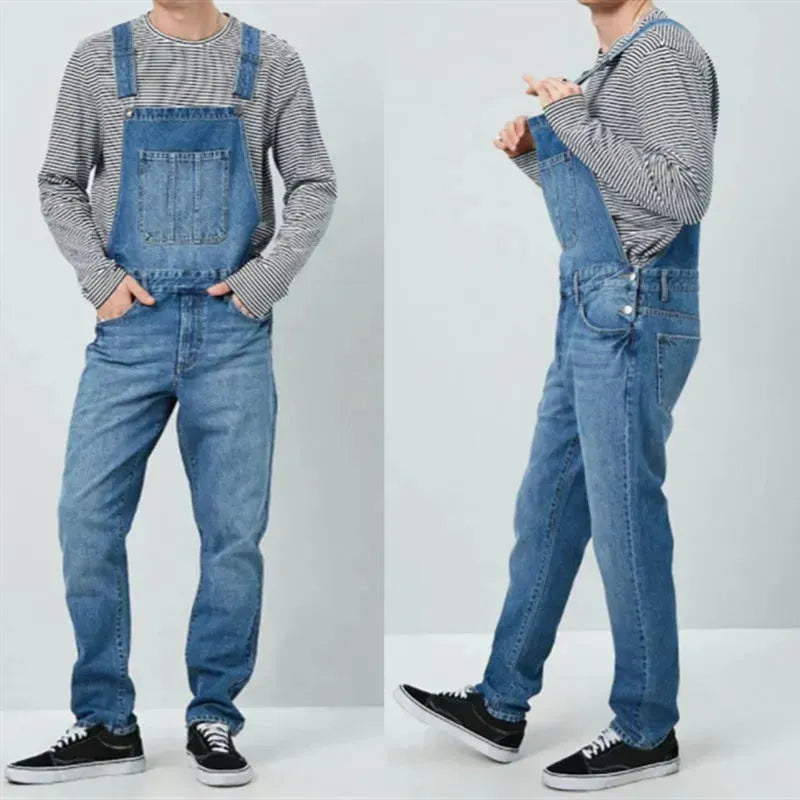 Salopette de cavalier en jean en denim masculin