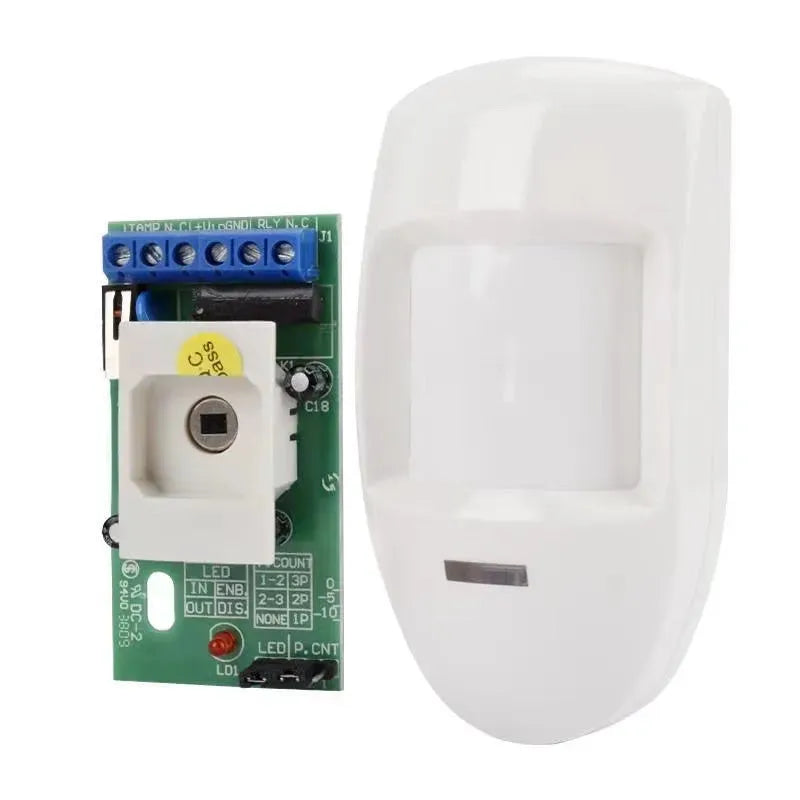 Wired Pir Motion Sensor Passive Infrared Detector Wall Mounted Warning Alarm Relay Home Security System - EX-STOCK CANADA