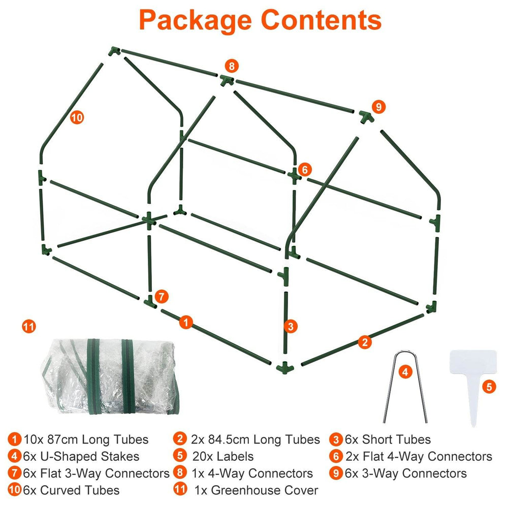 1Pc Portable Mini Greenhouse 70.86x33.46x37.4in With Roll-Up Zipper Doors Waterproof UV-Resistant PVC Cover Hot House For Indoor Outdoor Garden Patio Yard - EX-STOCK Canada