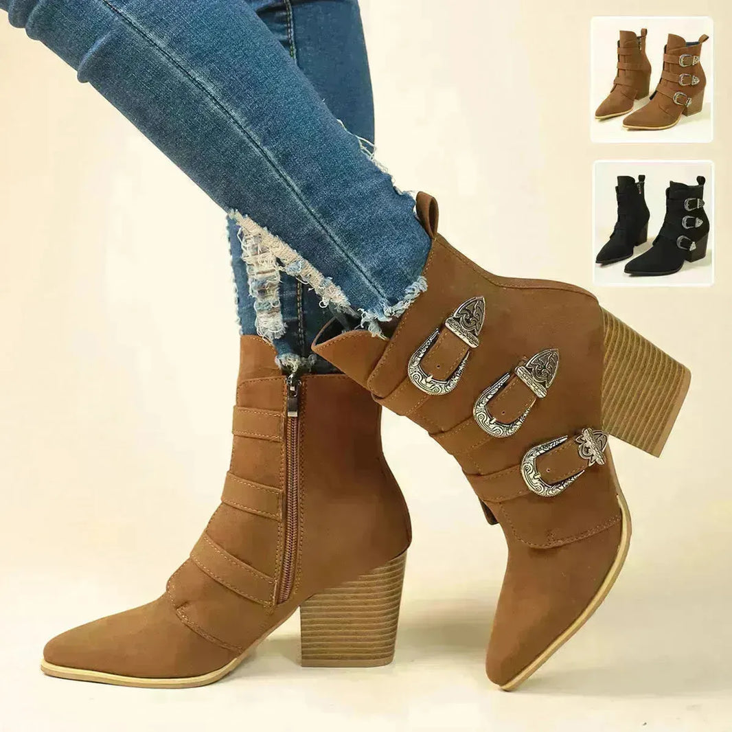 Bottes d'orteil pointues à talon