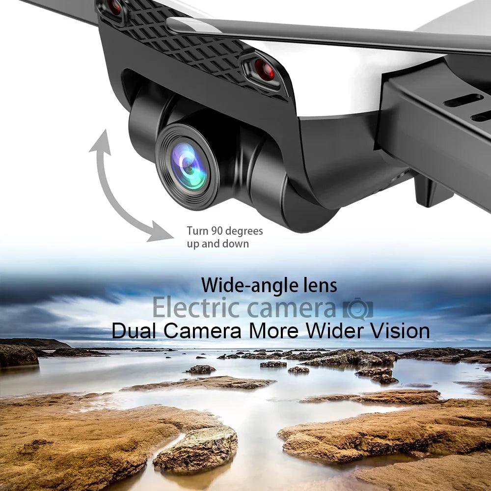 S163 Drone a Doppia Fotocamera a Controllo Remoto Quadriassiale PieghevoleEX-STOCK Canada