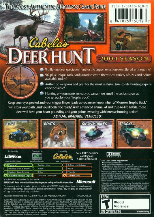 Cabela's Deer Hunt 2004 Season