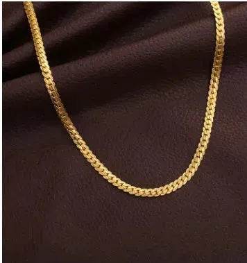 Men Necklace Gold Tone Snake Chain - EX-STOCK Canada