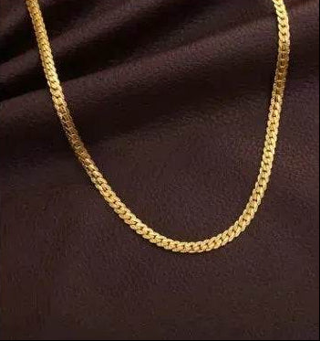 Men Necklace Gold Tone Snake Chain - EX-STOCK CANADA