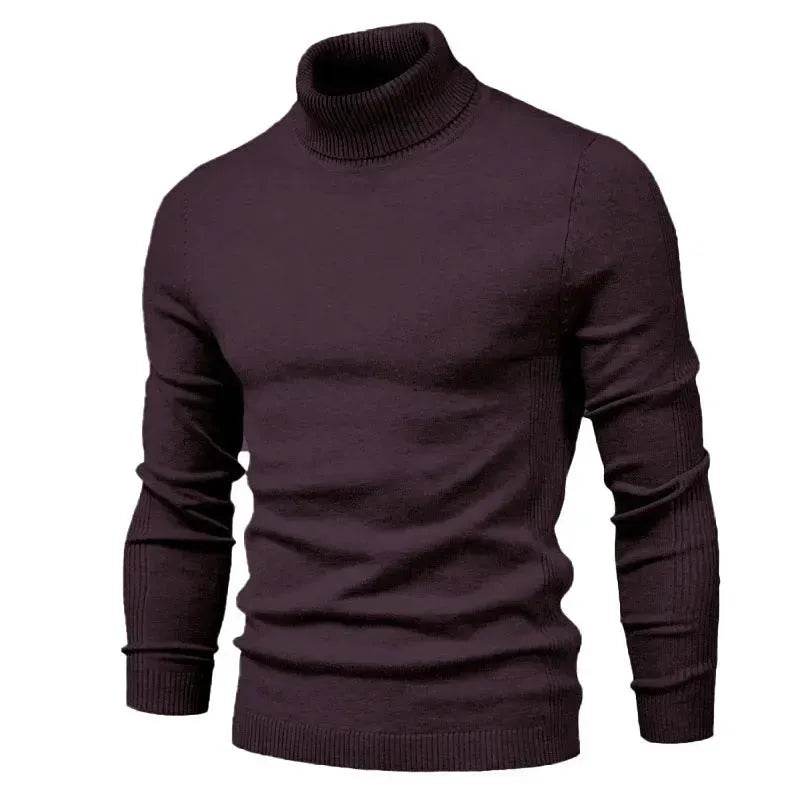 Men's Plain Slim Pullover Polo Sweatshirt Turtleneck Sweater Winter Casual Tops Men - EX-STOCK Canada