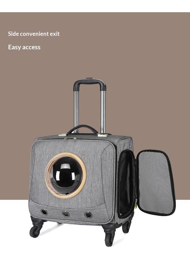 Universal-wheel Portable Pet Travel Carrier | EX-STOCK Canada