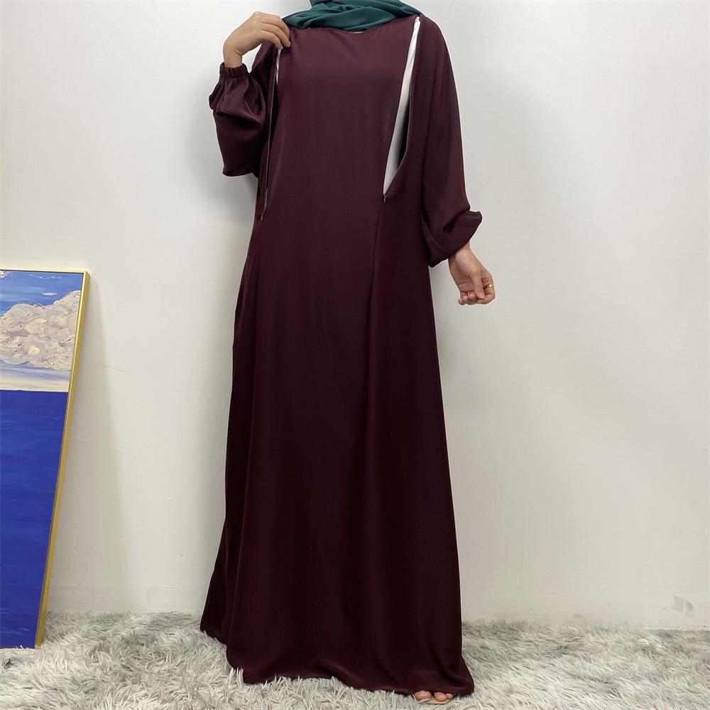 Abbigliamento da infermiera alla moda Muslim Vestito a maniche lunghe a taglio slim - EX-STOCK Canada