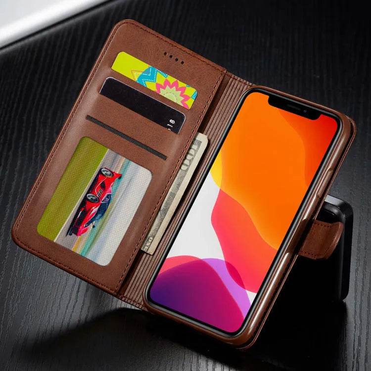 Luxury Leather iphone Case Flip Cover Card Holder Wallet Businessman Style - EX-STOCK Canada