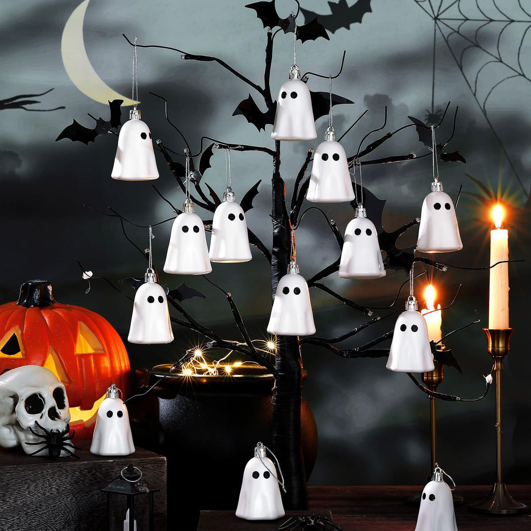Halloween hanging ghost decorations in multi-pack options – product view 1