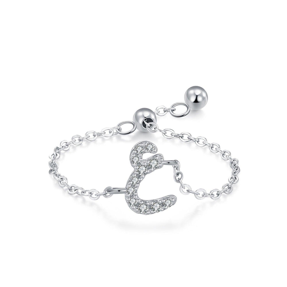 Chaîne extractible en argent sterling S925 avec lettres arabes style niche, assortie et empilableEX-STOCK Canada