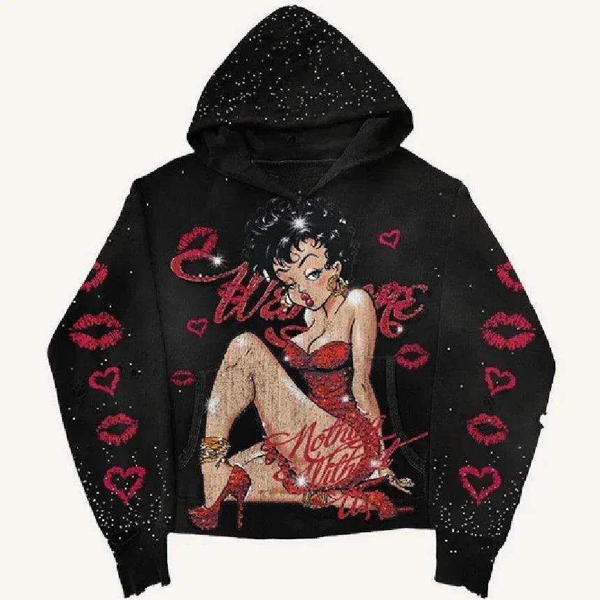 Men's Long Sleeve Printed Hooded Sweatshirt EX-STOCK Canada