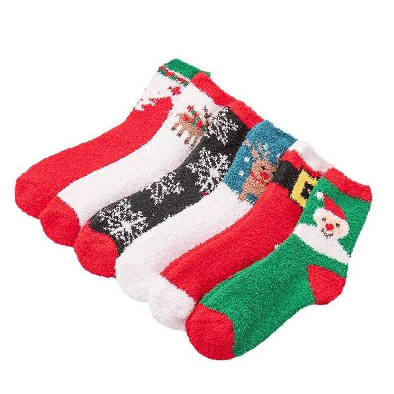 Winter Christmas Stockings Women's Thickened Bow Long Tube Fleece-lined - EX-STOCK Canada