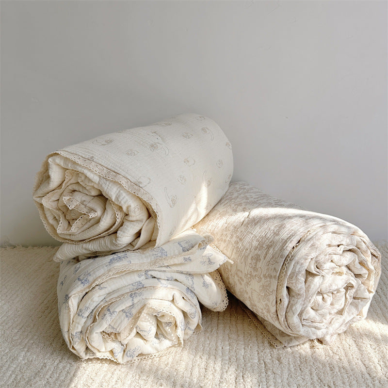 Pure Cotton Class A Double-layer Gauze Summer Air-conditioning Thin Duvet EX-STOCK Canada