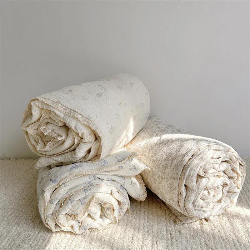 Pure Cotton Class A Double-layer Gauze Summer Air-conditioning Thin Duvet EX-STOCK Canada