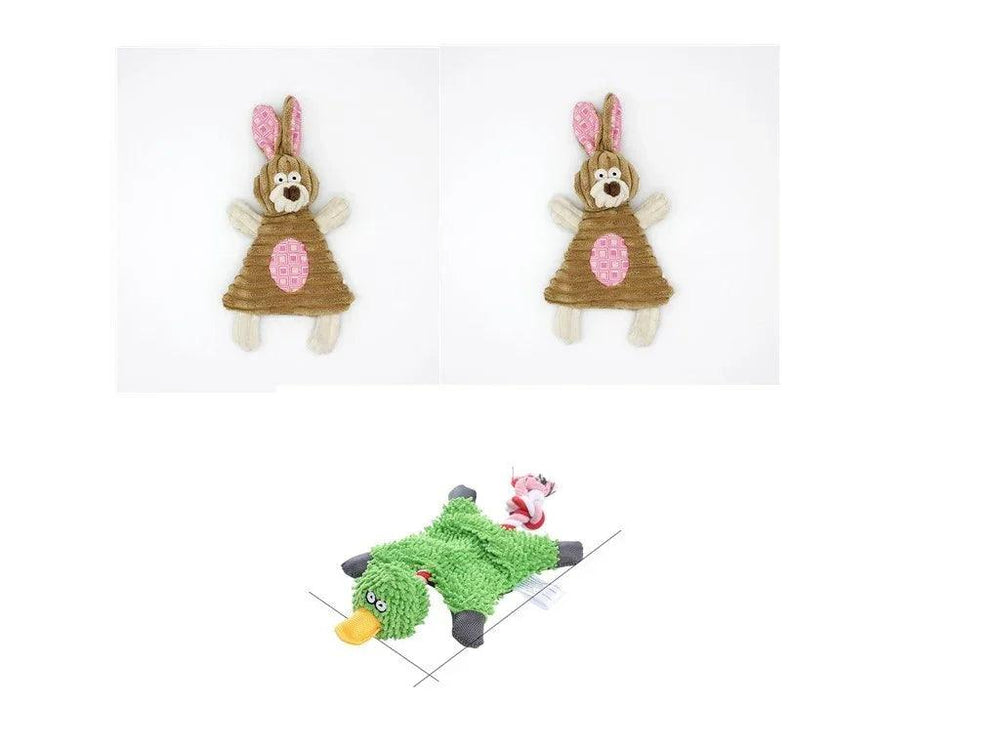 Pet Toy Donkey Shape Corduroy Chew Toy For Dogs Puppy Squeaker Squeaky Plush Bone Molar Dog Toy Pet Training Dog EX-STOCK Canada