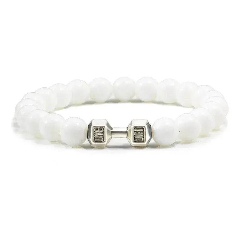 Turquoise Energy Gun Black Electroplated Alloy Beaded Bracelet - EX-STOCK Canada