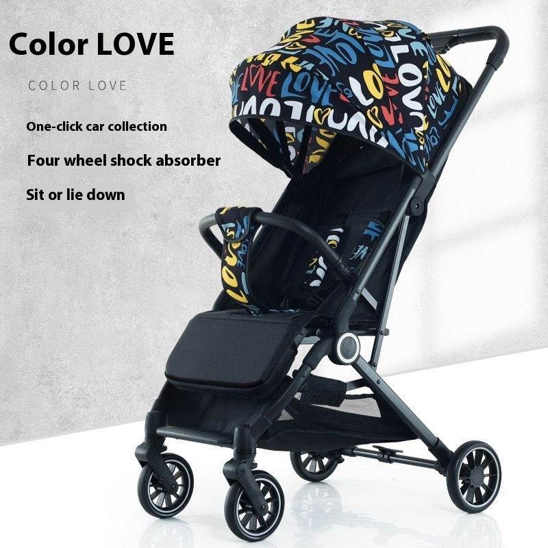 Pull Rod Type Summer Ultra-light Stroller Four Minus EX-STOCK Canada