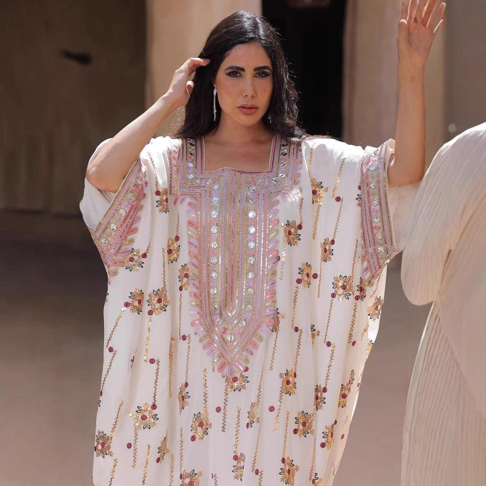 Loose Long Muslim Dress Kaftan With Headscarf - EX-STOCK Canada