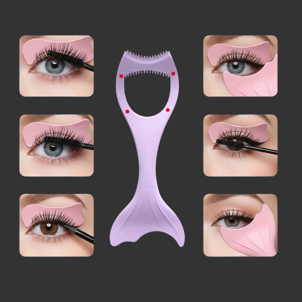 Silicone Winged Eyeliner Guide Card – Mermaid & Solid Colours