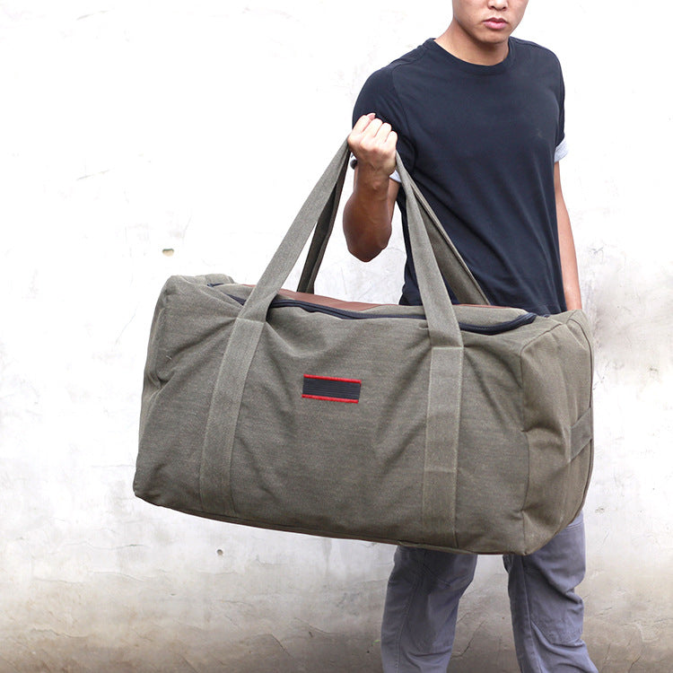 Large Capacity Canvas Hand Luggage Bag Travel Bag Men's Moving Big Bag | EX-STOCK Canada