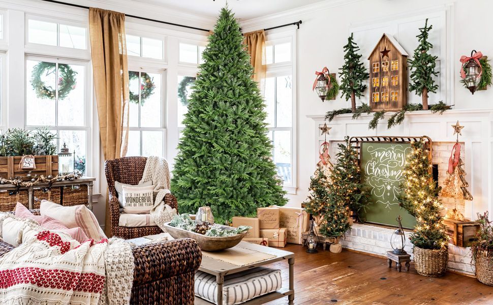 4ft PE PVC Hybrid Automatic Tree Steel Wire Wire Artificial Christmas Tree EX-STOCK Canada