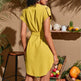 V-neck Short Sleeve Dress With Belt Summer Fashion Bowknot Dresses For Women Clothing - EX-STOCK Canada