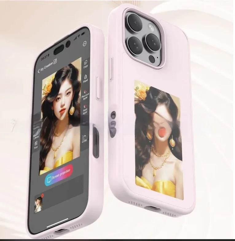 Smart Ink Screen Couple Phone Case NFC Sensor Projection Screen - EX-STOCK Canada
