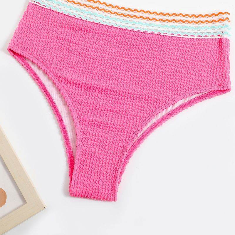 High Waist Split Bikini Solid Color - EX-STOCK Canada