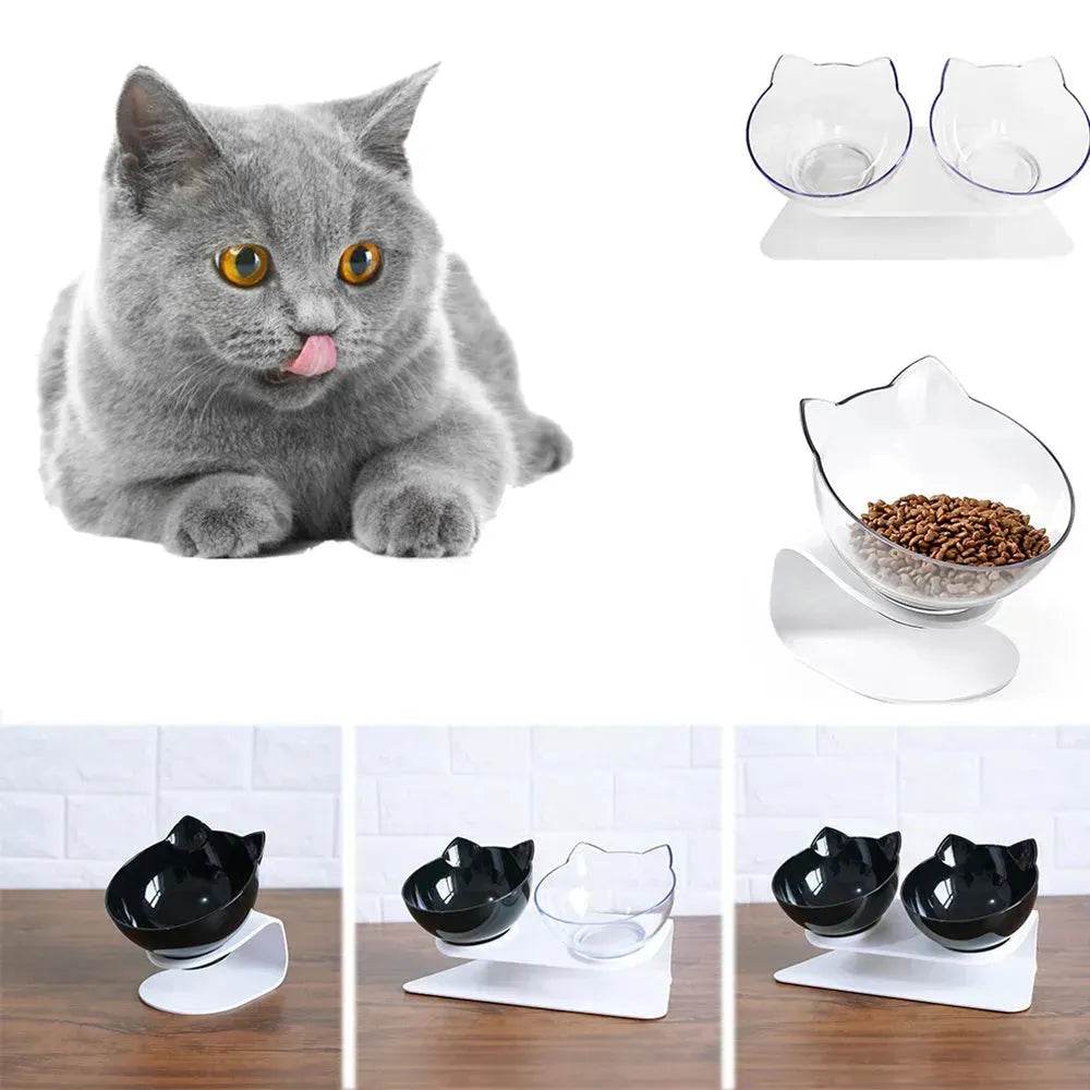 Elevated Double Food Bowl for Pets Cat Dog Food and water Bowl - EX-STOCK Canada