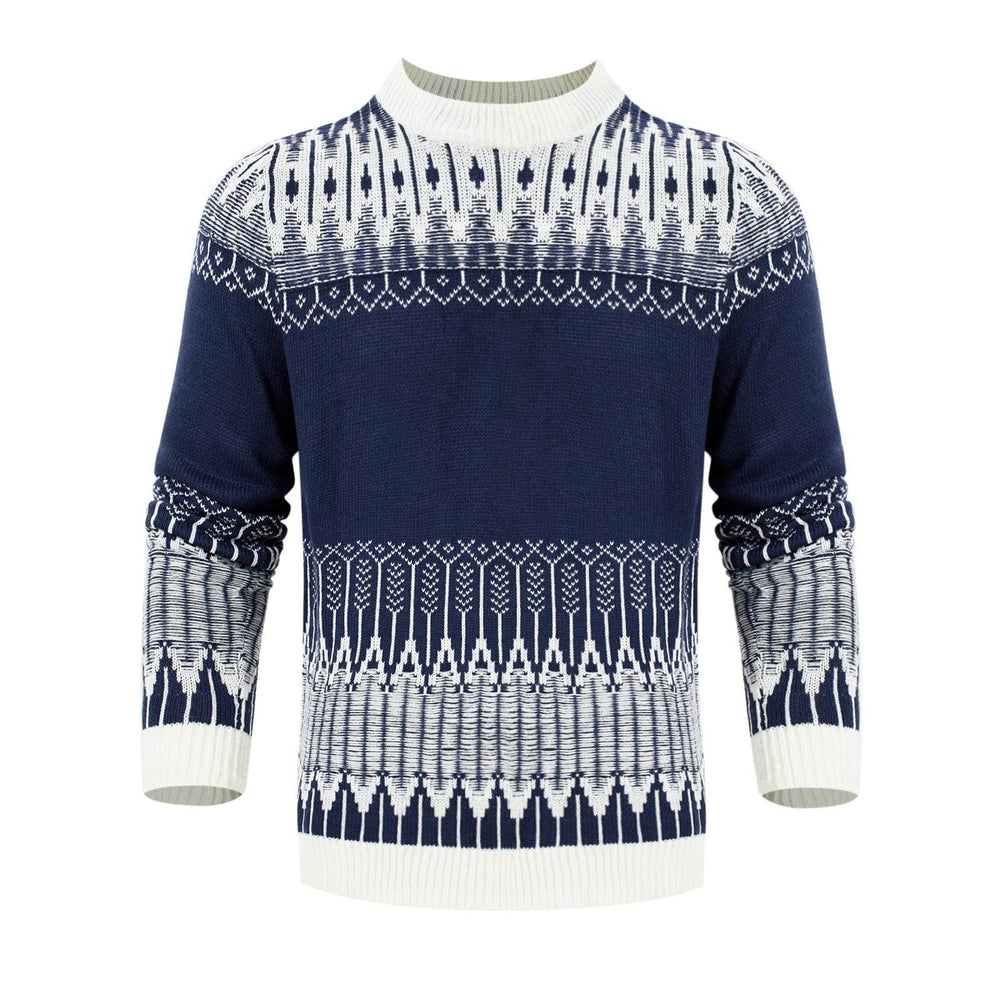 Men's Crewneck Pullover Sweater Unisex Fair Isle Long Sleeve Knitted Sweater - EX-STOCK Canada