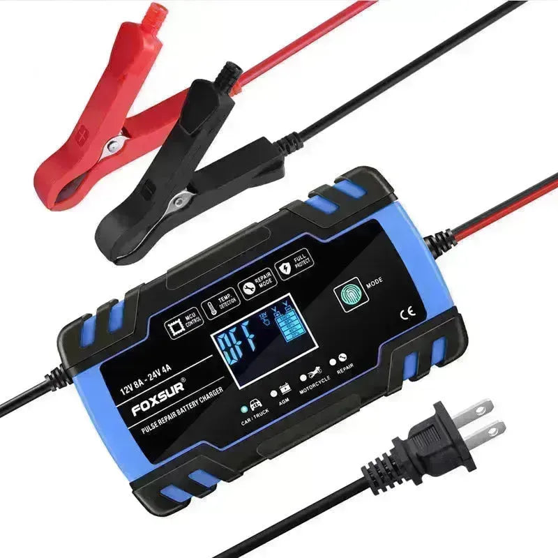Affichage LCD universel Affichage Smart Battery Chargeur pour motos, voitures, camions