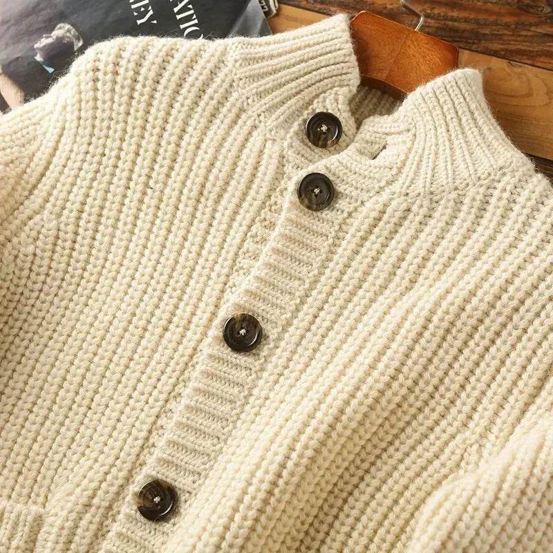 New Casual Winter Woolen Knitwear Cardigan Sweater For Men - EX-STOCK Canada