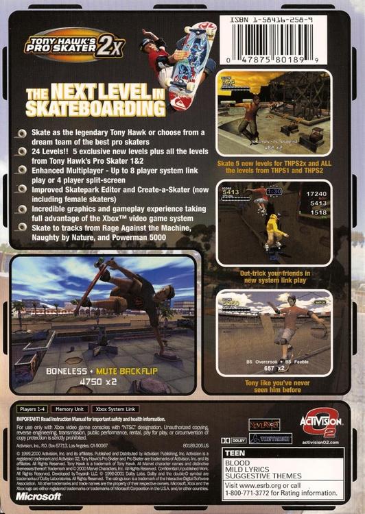 Tony Hawks Pro Skater 2x